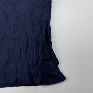 unisex J Kids, navy lightweight cotton tunic top, L: 51cm, GUC, size 2,  
