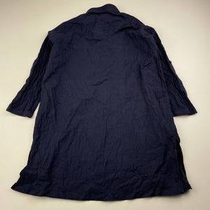 unisex J Kids, navy lightweight cotton tunic top, L: 51cm, GUC, size 2,  