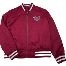 Load image into Gallery viewer, Girls embroidered, lightweight zip up jacket, no size, L: 49cm, armpit to armpit: 45cm, shoulder to cuff: 53cm, GUC, size 12-14,  