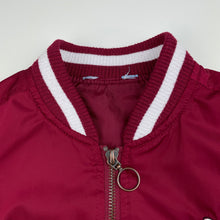 Load image into Gallery viewer, Girls embroidered, lightweight zip up jacket, no size, L: 49cm, armpit to armpit: 45cm, shoulder to cuff: 53cm, GUC, size 12-14,  