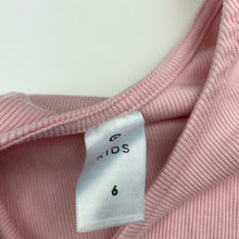 Load image into Gallery viewer, Girls Target, pink ribbed ruffle bodysuit, EUC, size 6,  