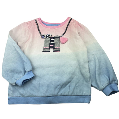 Girls Target, fleece lined sweater / jumper, light marks on front, FUC, size 6,  