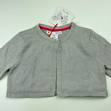 Load image into Gallery viewer, Girls Nula Bug, grey/silver knit bolero cardigan, NEW, size 2,  