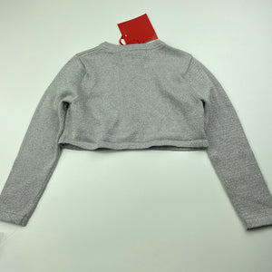Girls Nula Bug, grey/silver knit bolero cardigan, NEW, size 2,  