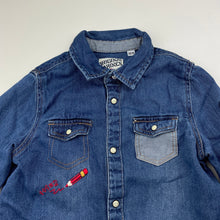 Load image into Gallery viewer, Boys Original Marines, embroidered denim shirt, poppers, EUC, size 3,  