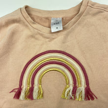 Load image into Gallery viewer, Girls Target, embroidered cotton sweater / jumper, light marks left sleeve, FUC, size 6,  