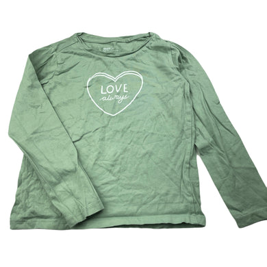 Girls Anko, green cotton long sleeve top, GUC, size 6,  