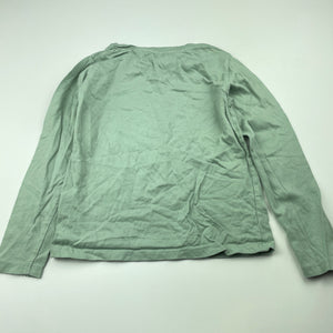 Girls Anko, green cotton long sleeve top, GUC, size 6,  