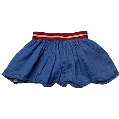 Girls Cotton On, lightweight cotton skirt, elasticated, L: 23cm, GUC, size 1,  