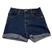 Load image into Gallery viewer, Girls KIABI, blue stretch denim shorts, adjustable, EUC, size 10,  