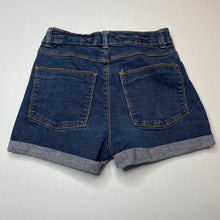 Load image into Gallery viewer, Girls KIABI, blue stretch denim shorts, adjustable, EUC, size 10,  