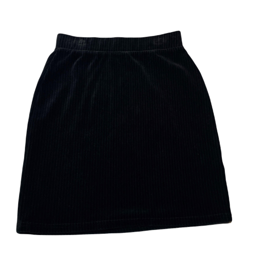 Girls Sportsgirl, black ribbed stretchy skirt, elasticated, L: 41cm, Sz: XXXS, W: 28.5cm across, EUC, size 8-9,  