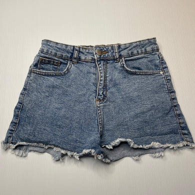 Girls 1964 Denim Co, blue stretch denim shorts, W: 31.5cm across, GUC, size 10,  