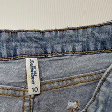 Load image into Gallery viewer, Girls 1964 Denim Co, blue stretch denim shorts, W: 31.5cm across, GUC, size 10,  