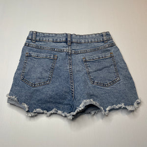 Girls 1964 Denim Co, blue stretch denim shorts, W: 31.5cm across, GUC, size 10,  