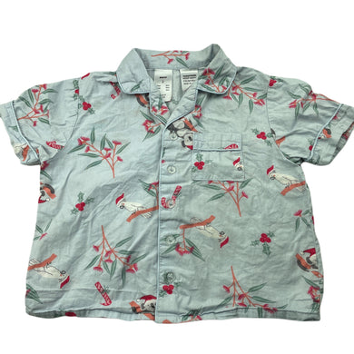 unisex Big W, Christmas cotton pyjama top, FUC, size 2,  