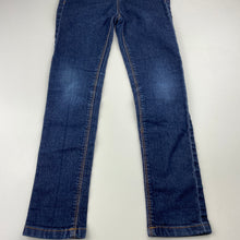 Load image into Gallery viewer, Girls Cotton On, stretch denim leggings / jeggings, adjustable, inside leg: 48cm, GUC, size 5,  