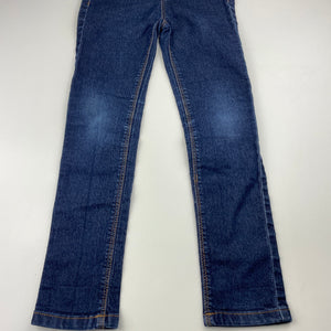 Girls Cotton On, stretch denim leggings / jeggings, adjustable, inside leg: 48cm, GUC, size 5,  