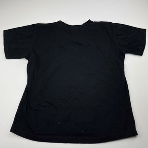 Boys black, cotton t-shirt / top, night vision, no size, L: 47cm, armpit to armpit: 41cm, GUC, size 10-11,  