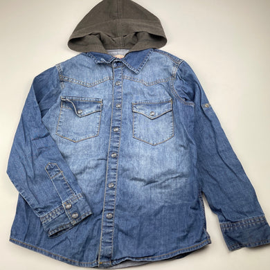 Boys G.Boots, hooded denim shirt, poppers, FUC, size 7,  