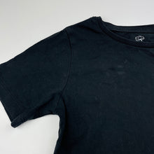 Load image into Gallery viewer, unisex Favourites, black organic cotton t-shirt / top, GUC, size 6,  