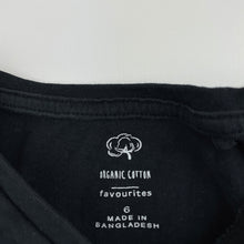 Load image into Gallery viewer, unisex Favourites, black organic cotton t-shirt / top, GUC, size 6,  