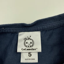 Load image into Gallery viewer, unisex CoComelon, blue cotton t-shirt / top, EUC, size 5,  