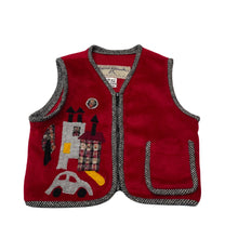 Load image into Gallery viewer, Boys WOOLART, red wool blend vest, EUC, size 0-1,  