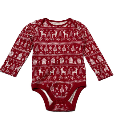 Girls Tu, cotton Christmas bodysuit / romper, EUC, size 1,  