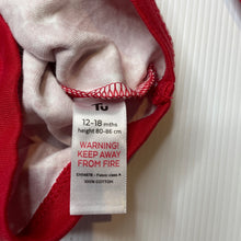 Load image into Gallery viewer, Girls Tu, cotton Christmas bodysuit / romper, EUC, size 1,  