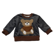 Load image into Gallery viewer, Boys fleece lined, velour sweater / jumper, GUC, size 00,  
