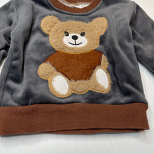 Load image into Gallery viewer, Boys fleece lined, velour sweater / jumper, GUC, size 00,  