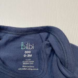 unisex Bilbi, stretchy bodysuit / romper, EUC, size 000,  