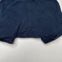 Load image into Gallery viewer, unisex Anko, navy soft cotton shorts, elasticated, GUC, size 0,  