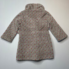 Load image into Gallery viewer, Girls Vertbaudet, fleece dressing gown / bath robe, poppers, L: 44cm, GUC, size 2,  