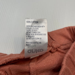 Girls Anko, organic cotton pants / bottoms, elasticated, EUC, size 000,  