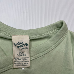 unisex Baby Berry, organic cotton bodysuit / romper, GUC, size 000,  