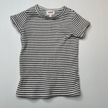 Load image into Gallery viewer, Girls Seed, navy striped ribbed t-shirt / top, FUC, size 3,  