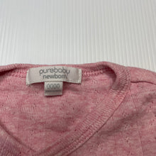 Load image into Gallery viewer, Girls purebaby, organic pointelle cotton romper, GUC, size 0000,  