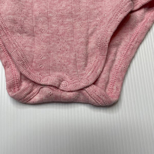 Girls purebaby, organic pointelle cotton romper, GUC, size 0000,  