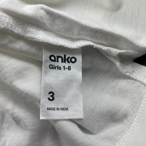 Girls Anko, soft feel cotton t-shirt / top, EUC, size 3,  