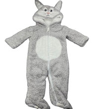 Load image into Gallery viewer, unisex Baby Berry, soft fleece zip coverall / romper, rabbit, EUC, size 00,  