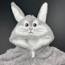 Load image into Gallery viewer, unisex Baby Berry, soft fleece zip coverall / romper, rabbit, EUC, size 00,  