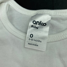 Load image into Gallery viewer, unisex Anko, soft cotton bodysuit / romper, EUC, size 0,  