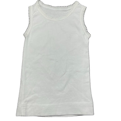 unisex Marquise, white cotton singlet top, FUC, size 000,  