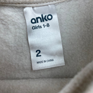 Girls Anko, fleece lined sweater / jumper, GUC, size 2,  