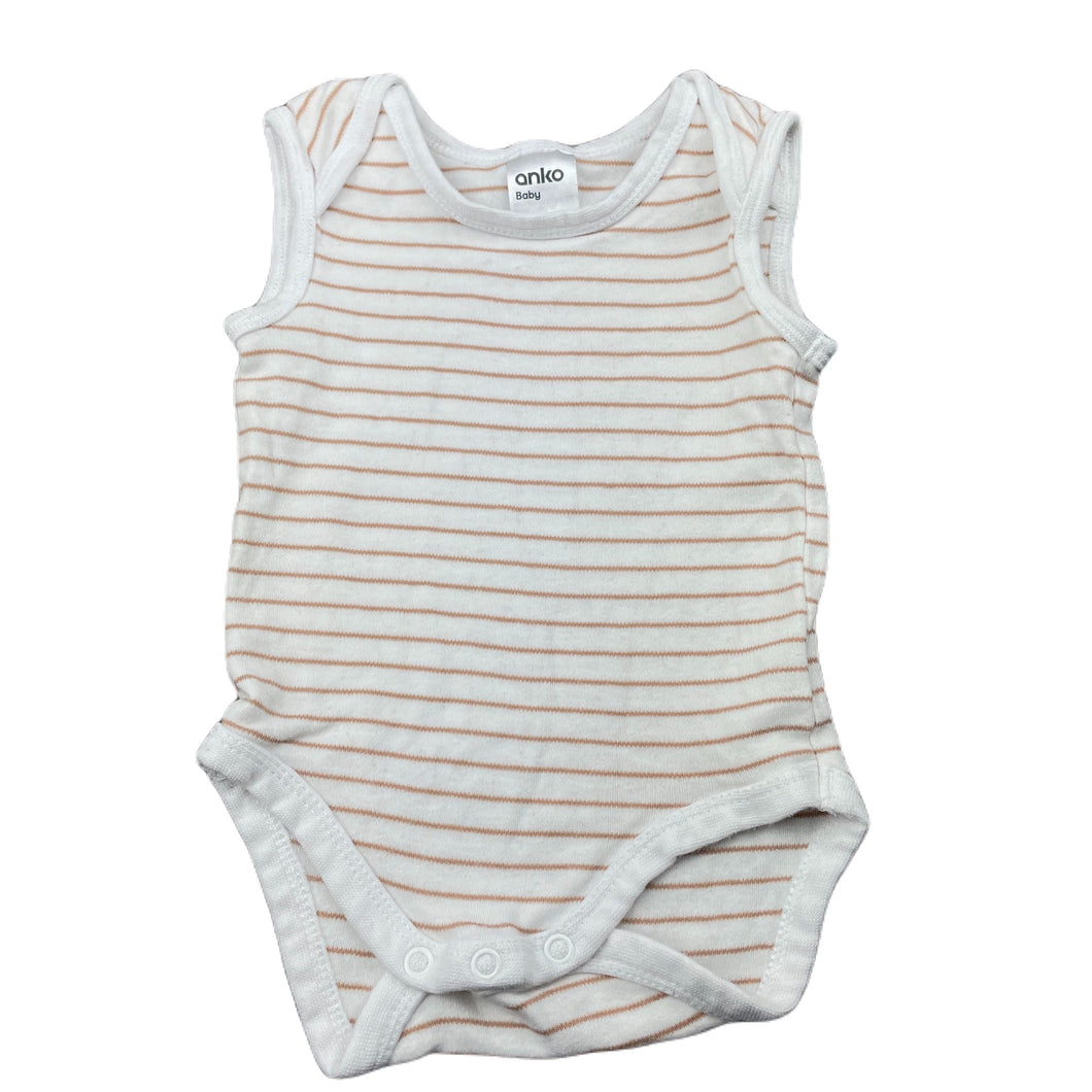 unisex Anko, soft cotton bodysuit / romper, GUC, size 00,  