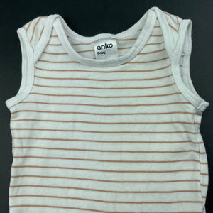 unisex Anko, soft cotton bodysuit / romper, GUC, size 00,  