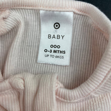 Load image into Gallery viewer, Girls Target, pink stretchy zip coverall / romper, EUC, size 000,  