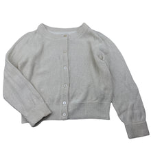 Load image into Gallery viewer, Girls Little Leona, metallic gold knit cardigan, GUC, size 4,  